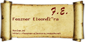 Feszner Eleonóra névjegykártya